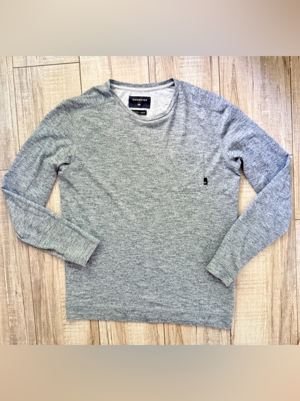 Quiksilver Heather Gray Crewneck Pullover Sweater